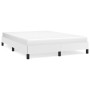 Estructura de cama sin colchón cuero sintético blanco 140x190cm