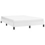 Estructura de cama sin colchón cuero sintético blanco 140x190cm