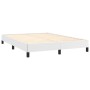 Estructura de cama sin colchón cuero sintético blanco 140x190cm