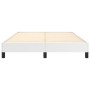 Estructura de cama sin colchón cuero sintético blanco 140x190cm