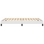 Estructura de cama sin colchón cuero sintético blanco 140x190cm