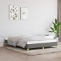 Estructura de cama sin colchón tela gris oscuro 140x200 cm