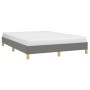 Estructura de cama sin colchón tela gris oscuro 140x200 cm