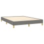 Estructura de cama sin colchón tela gris oscuro 140x200 cm