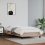 Estructura cama sin colchón cuero sintético capuchino 80x200 cm