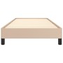 Estructura cama sin colchón cuero sintético capuchino 80x200 cm