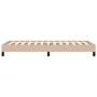 Estructura cama sin colchón cuero sintético capuchino 80x200 cm