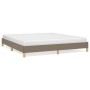 Cama sin colchón tela gris taupe 180x200 cm