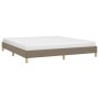 Cama sin colchón tela gris taupe 180x200 cm
