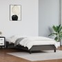 Estructura de cama sin colchón cuero sintético gris 90x190 cm