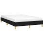 Estructura de cama sin colchón tela negro 120x200 cm