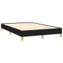 Estructura de cama sin colchón tela negro 120x200 cm