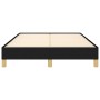 Estructura de cama sin colchón tela negro 120x200 cm