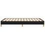 Estructura de cama sin colchón tela negro 120x200 cm