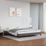 Estructura de cama sin colchón cuero sintético gris 180x200 cm
