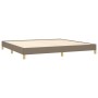 Cama sin colchón tela gris taupe 200x200 cm