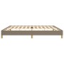 Cama sin colchón tela gris taupe 200x200 cm