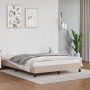 Estructura cama sin colchón cuero sintético capuchino 140x190cm