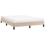 Estructura cama sin colchón cuero sintético capuchino 140x190cm