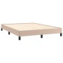 Estructura cama sin colchón cuero sintético capuchino 140x190cm