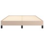 Estructura cama sin colchón cuero sintético capuchino 140x190cm