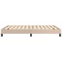Estructura cama sin colchón cuero sintético capuchino 140x190cm