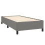 Estructura de cama sin colchón tela gris oscuro 90x200 cm