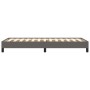 Estructura de cama sin colchón cuero sintético gris 100x200 cm