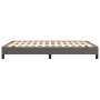 Estructura de cama sin colchón cuero sintético gris 140x200 cm