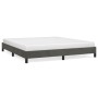 Estructura de cama sin colchón terciopelo gris oscuro 160x200cm