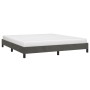 Estructura de cama sin colchón terciopelo gris oscuro 160x200cm