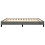 Estructura de cama sin colchón terciopelo gris oscuro 160x200cm