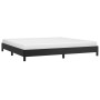 Estructura de cama sin colchón cuero sintético negro 200x200 cm