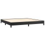Estructura de cama sin colchón cuero sintético negro 200x200 cm