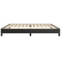 Estructura de cama sin colchón cuero sintético negro 200x200 cm