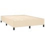 Cama sin colchón tela color crema 140x190 cm
