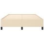 Cama sin colchón tela color crema 140x190 cm