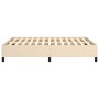 Cama sin colchón tela color crema 140x190 cm