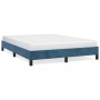 Estructura de cama sin colchón terciopelo azul oscuro 140x190cm