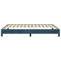 Estructura de cama sin colchón terciopelo azul oscuro 140x190cm