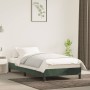 Estructura de cama sin colchón terciopelo verde oscuro 90x200cm