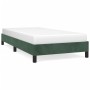 Estructura de cama sin colchón terciopelo verde oscuro 90x200cm