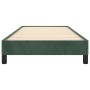 Estructura de cama sin colchón terciopelo verde oscuro 90x200cm