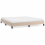 Estructura cama sin colchón cuero sintético capuchino 160x200cm