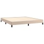 Estructura cama sin colchón cuero sintético capuchino 160x200cm