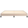 Estructura cama sin colchón cuero sintético capuchino 160x200cm
