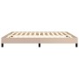 Estructura cama sin colchón cuero sintético capuchino 160x200cm