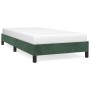 Estructura de cama sin colchón terciopelo verde oscuro 80x200cm