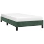 Estructura de cama sin colchón terciopelo verde oscuro 80x200cm