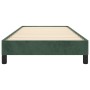 Estructura de cama sin colchón terciopelo verde oscuro 80x200cm